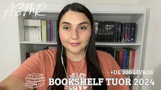 ASMR  BOOKSHELF TOUR 📚 tapping  sussurros  caseirinho [upl. by Suiluj]