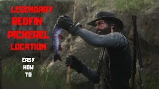 Legendary REDFIN PICKEREL Loction Easy How To RDR2 [upl. by Eelyak]