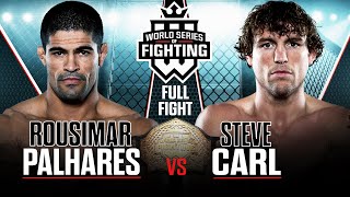 Rousimar Palhares vs Steve Carl Welterweight Title Bout  WSOF 9 2014 [upl. by Ameekahs]