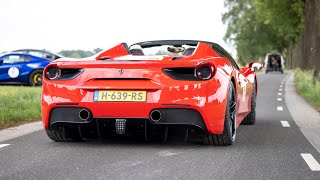 Ferrari 488 Spider with Akrapovic Exhaust  LOUD Revs Accelerations amp Donuts [upl. by Haroun]