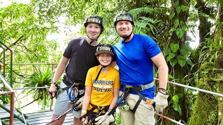 Zip Lining in Costa Rica 🇨🇷  Arenal Rainforest La Fortuna [upl. by Sillad668]