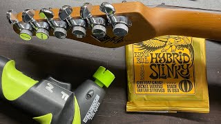 HOW TO Restring your guitar with Locking TunersernieballincMusicNomadCareSchecterGuitarTV [upl. by Anayia570]