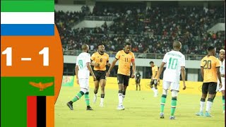 Sierra Leone Vs Zambia 1  1 –Match Highlights amp Goals  Africa Cup of Nations U–23 Qualifications [upl. by Brindle]