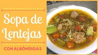 Sopa de lentejas  Cocina de Addy [upl. by Heady708]