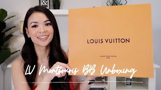 LOUIS VUITTON MONTSOURIS BB UNBOXING  Irene Simply [upl. by Ellatsirhc]