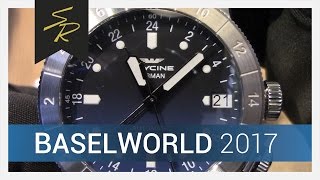 Glycine Airman 46 mm GMT  Glycine Baselworld 2017  Glycine 2017 [upl. by Notlok]