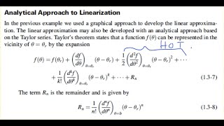 How to linearize a non linear model using Taylors Series P133 [upl. by Ferree]