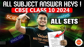 Class 10 All Subjects Question Paper Answer Key for CBSE Board 2024 🔥 Science Maths SST amp More ✅ [upl. by Otreblig836]