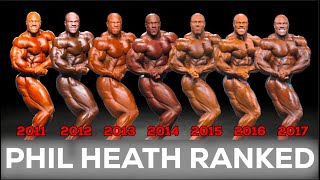 Worst to Best  Phil Heath Olympia Winning Physiques Ranked [upl. by Aiem]