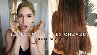 JE TESTE UN MASQUE CAPILLAIRE COLORANT amp RECETTE POUR EPAISSIR LES CHEVEUX [upl. by Klenk]