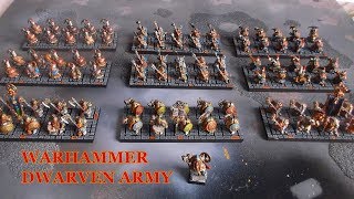 WARHAMMER DWARF ARMY SHOWCASE [upl. by Nawor]