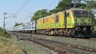 AJNI WAP7 LHBHybrid GorakhpurMumbai Superfast overspeeds 112Kmph [upl. by Norok152]