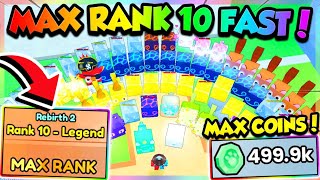 HOW TO GET MAX RANK 10 FAST in PET SIMULATOR 99 Roblox [upl. by Keelin94]