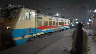 BZA WAP 4 Honking at Vijayawada Junction  Chennai Egmore Circar Express  Chain Pulling [upl. by Leavitt]