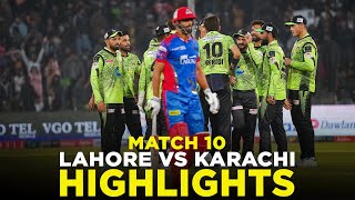 Full Highlights  Lahore Qalandars vs Karachi Kings  Match 10  HBL PSL 9  M2A1A [upl. by Nwatna]