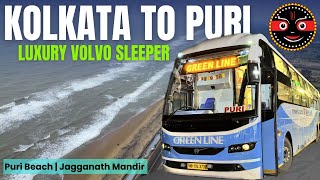 KOLKATA to PURI Jagannath Dham VOLVO Bus  Greenline LUXURY Sleeper Bus  PATHETIC Rest Stops [upl. by Yllut788]