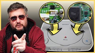 PSone MOD Chip Install amp Full SMD ReCap  Nice [upl. by Monagan]