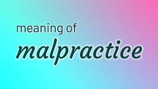 Malpractice  10 English Vocabulary Flashcards [upl. by Aicilanna]