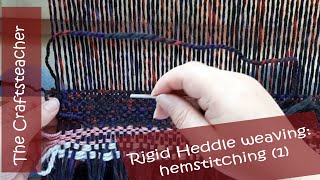 Weaving on the rigid heddle loom hemstitching  part 1 [upl. by Oniuqa]