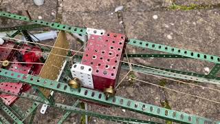 Testing my recently acquired Mamod SP4 powered Meccano Crane [upl. by Yenolem]