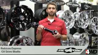 Rubicon Express  CV Drive Shafts  Jeep Drivetrain [upl. by Nemra147]