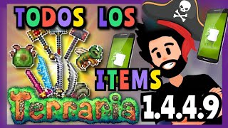 TERRARIA 1449  MAPA  TODOS LOS ITEMS  ANDROID Y PIRATAS [upl. by Saddler]