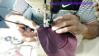 1 TUTORIAL CÓMO HACER MOCASINES CON PALA COSIDA DESDE CERO pasa a paso [upl. by Tillfourd]