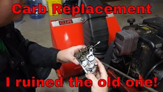 MTD 826 Snowblower Carb Replacement  Tecumseh [upl. by Notyalc]