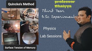 Quinckes Method  Surface Tension  BSc 3 Sem 6  Physics Lab Practical Experiment Professorbhaiyya [upl. by Eetak668]