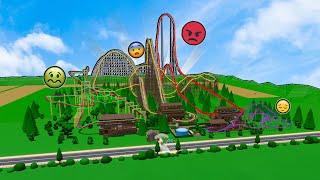 Building in Theme Park Tycoon 2 but each RIDE is a RANDOM mood [upl. by Yesima]