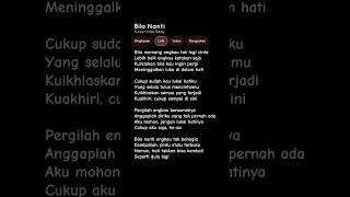 LIRIK LAGU BILA NANTI  NABILA MAHARANI Pergilah engkau bersamanya  Cukup sudah kau lukai hatiku [upl. by Henrietta116]