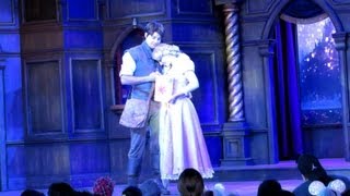 Rapunzel and Flynn Rider in Fantasy Faire Theater Show quotI See the Lightquot Disneyland Resort Tangled [upl. by Eed651]