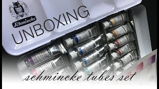 Schmincke Unboxing amp Review  Tubes vs Pans [upl. by Auqinahc]