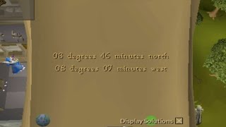 03 degrees 46 minutes north  08 degrees 07 minutes west Clue help Runescape 07 [upl. by Gaulin]