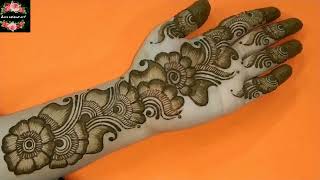 Rakhi Special  Beautiful Front Hand Mehndi  Easy Arabic Henna Mehndi Design 163 Zara Mehendi Art [upl. by Lust]