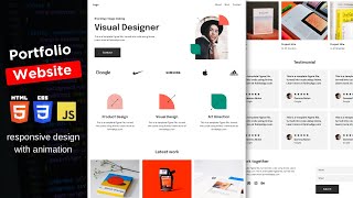 Responsive Portfolio Website HTML CSS JavaScript [upl. by Gothard37]