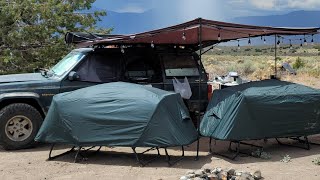 Real Review of our KampRite oversized tent cot [upl. by Ahsea239]