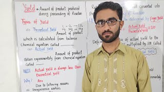 yield chemistry class 11 theoretical yield and actual yield percentage yield [upl. by Zavala]