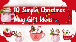 10 inexpensive Christmas Mug Gift Ideas made with 4 Dollar Tree items giftideas giftbasket [upl. by Olcott]