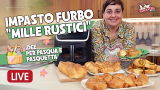 IMPASTO FURBO quotMILLE RUSTICIquot Facilissimo e versatile  Ricetta in diretta [upl. by Hollander]