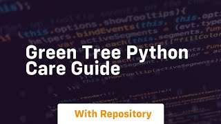 Green tree python care guide [upl. by Mosby521]