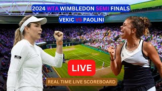 Jasmine Paolini Vs Donna Vekic LIVE Score UPDATE Today Womens Tennis 2024 WTA Wimbledon Semi Finals [upl. by Aley]