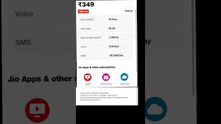 Jio Recharge Plan 5G Unlimited free Data 349 jio jiorecharge 5gnetwork jio5g [upl. by Macleod]