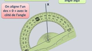 Utiliser un rapporteur pour tracer un angle de mesure donnée [upl. by Akeme]