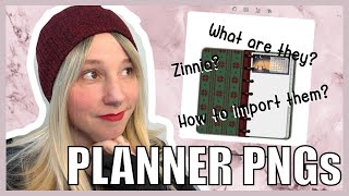 Using and Importing Planner PNG Stickers  Zinnia Edition [upl. by Aminta]