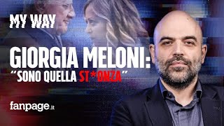 Saviano racconta il rapporto di Meloni con le critiche e la censura quotO ridicolizza o zittiscequot [upl. by Wrightson]