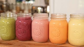 5 Healthy Breakfast Smoothies [upl. by Yelrahs186]