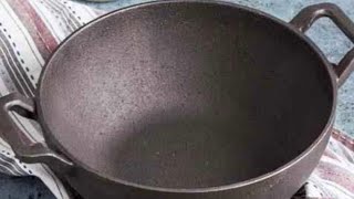 My new cast iron kadai  how to use cast iron kadai  simple tips [upl. by Blynn]