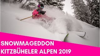 SNOWMAGEDDON am 112019 besser kann man nicht ins neue Jahr starten Skifahren Kitzbühel [upl. by Fitting565]