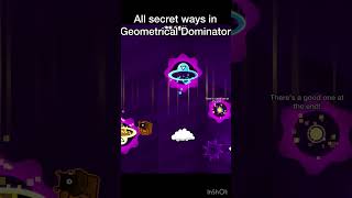 Geometrical Dominator all secret waysswag routes geometrydash gd shorts [upl. by Laaspere]